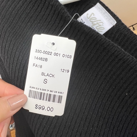 Selfie Leslie - BATWING KNIT MIDI DRESS BLACK - Picture 4 of 8